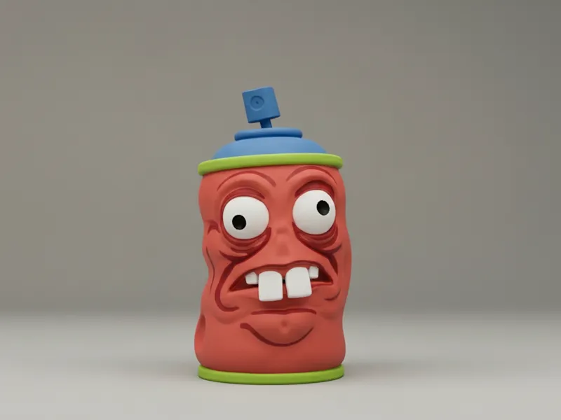 Bucky Graffiti Spray Can - Fugurine Toy