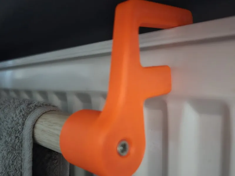 Simple towel to heater hooks
