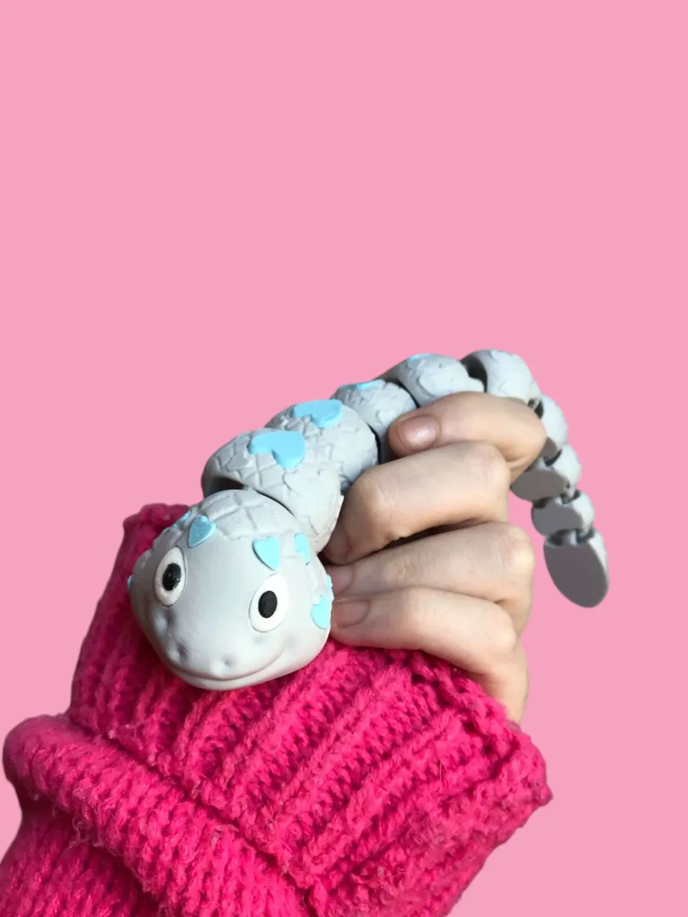 Baby Snake NO AMS Flexi Fidget Keychain - Free 3D Print Model - MakerWorld