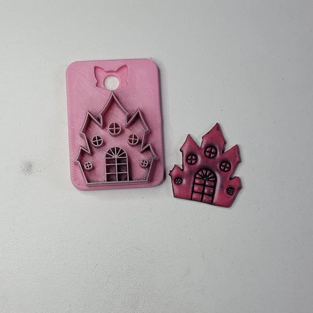 Haunted House Polymer Clay Earring Cutter Set view 2