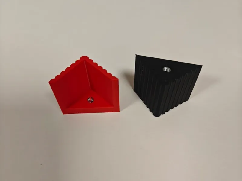 Corner Bracket Internal M5 Nut – Ridged Glue-Mount