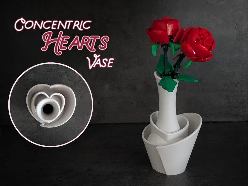 Concentric Hearts Vase