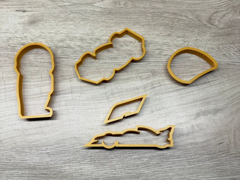 F1 Collection cookie cutters
