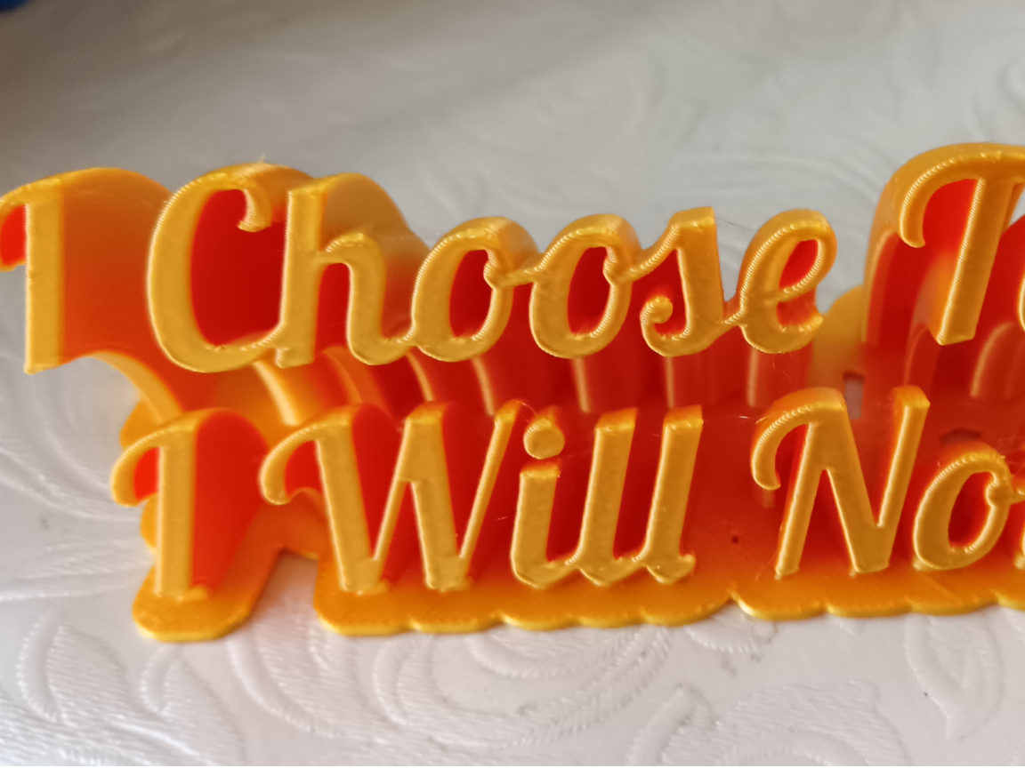 I Choose To Rise I Will Not Fall Motivational Sign
