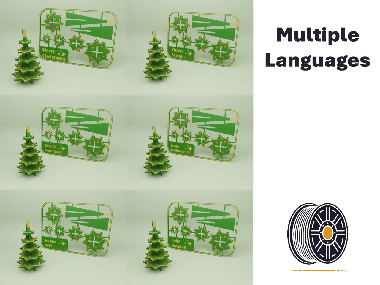 Christmas Tree Gift Card Kit | Multiple Languages view 4