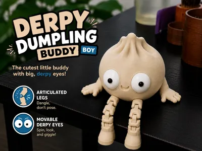 Derpy Dumpling Boy - w/ movable eyes! (NO AMS)