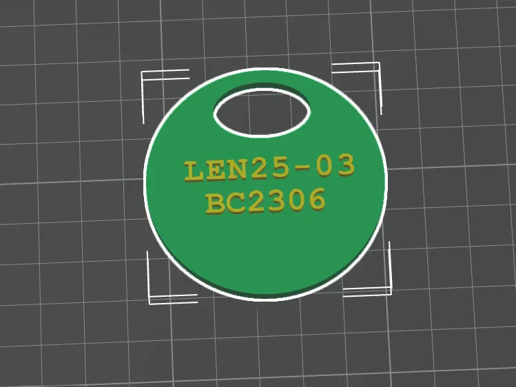 cage tag - with study and ID