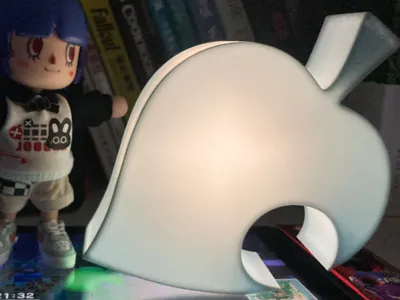 Animal crossing leaf statue light