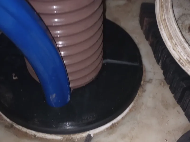 RV sewage winter plug plus heated water hose.