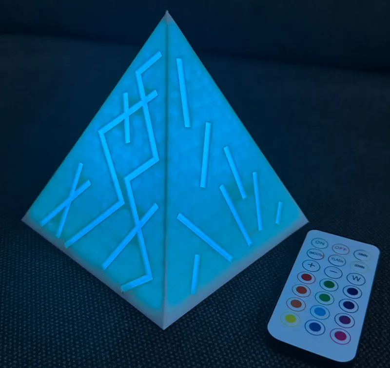 Pyramid Glow Lamp with Bambulab Remote Control Led