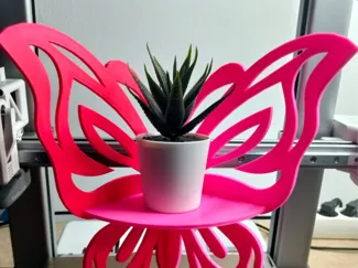 Butterfly corner shelf