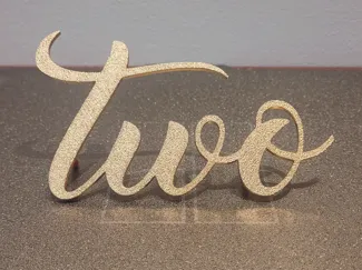 Frontal Cake Topper "Two"
