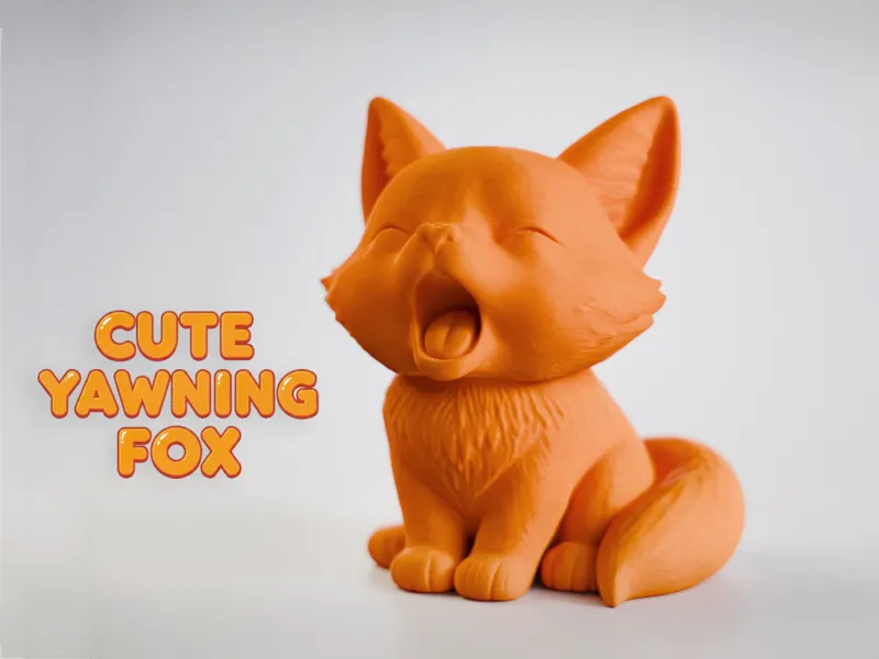 Cute Yawning Fox