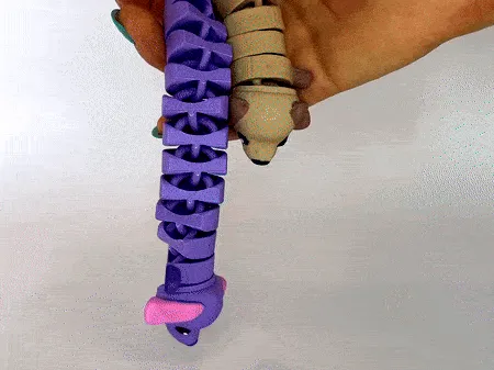 Cute Flexi Pets Long Puppy Dog (Keychain & Magnet) view 2