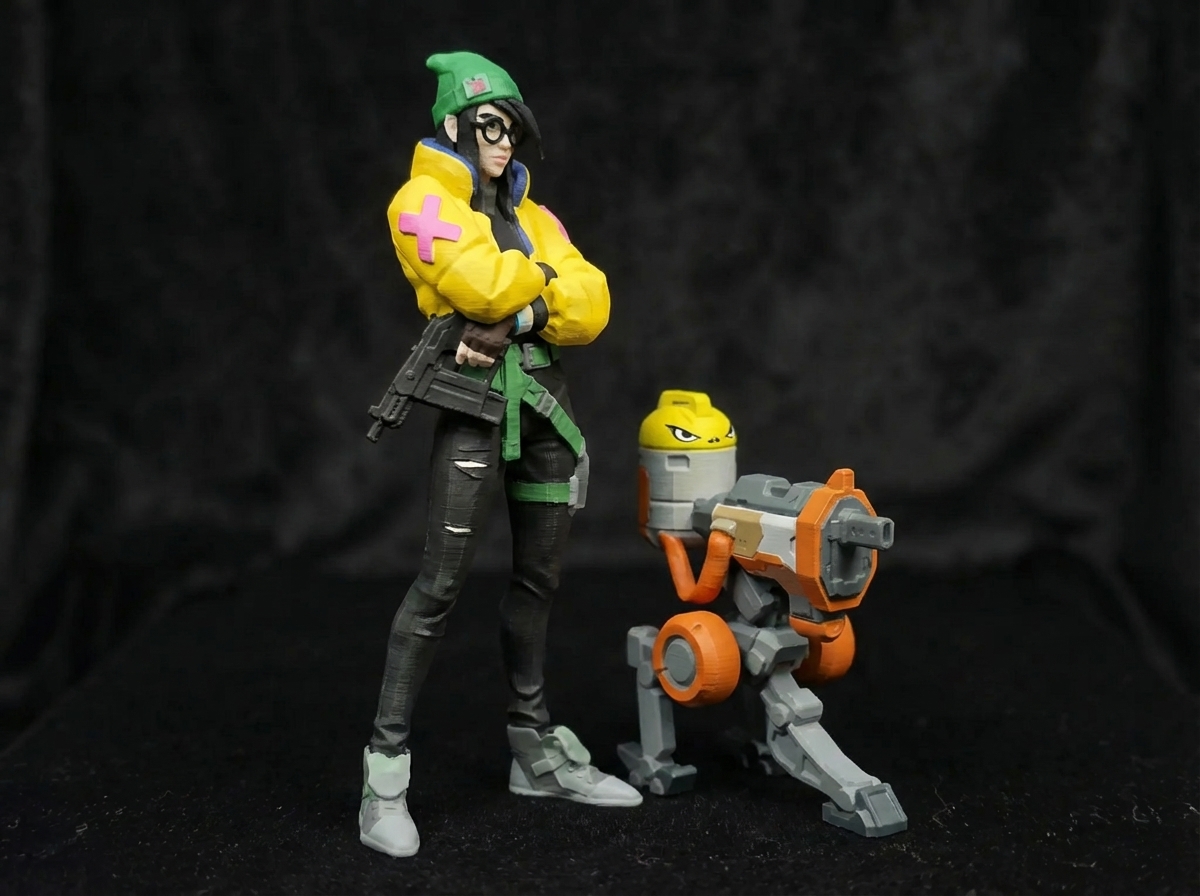 Miniatura 15 do modelo 3D 无畏契约大合集，21个人物都在每个配置对应不同人物