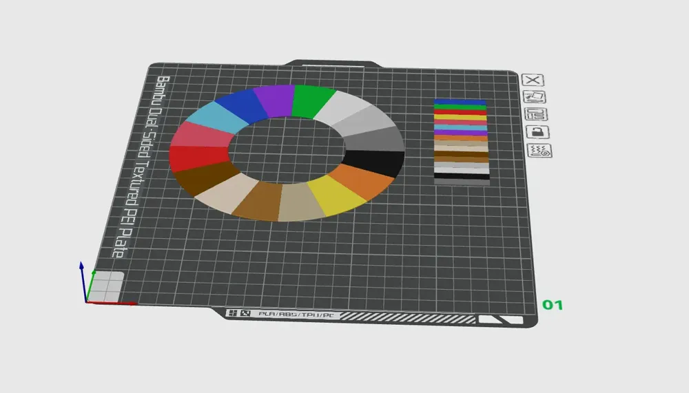 Bambu Lab AMS 16 Color Test - Free 3D Print Model - MakerWorld