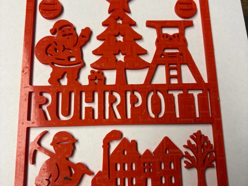 Weihnachtsornament Ruhrpott Stil zum aufhängen