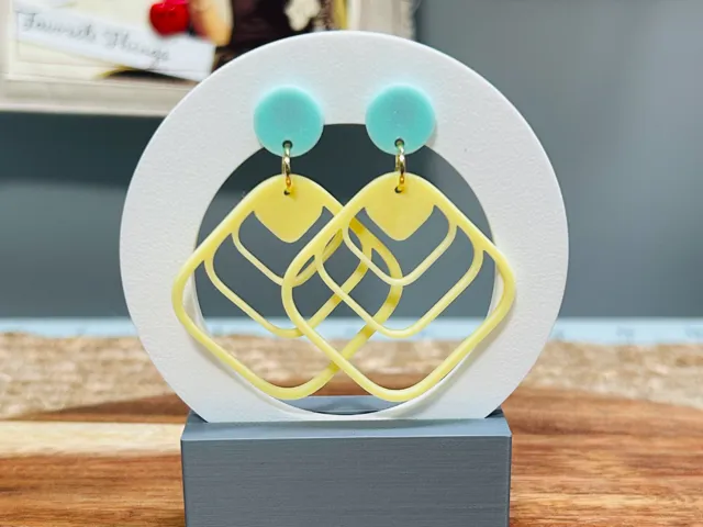 Retro Geometric Abstract Earrings