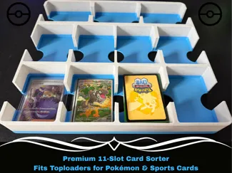 Premium 11-Slot Card Sorter Tray - Fits Toploaders