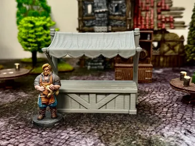 Merchant Market stall - DND terrain