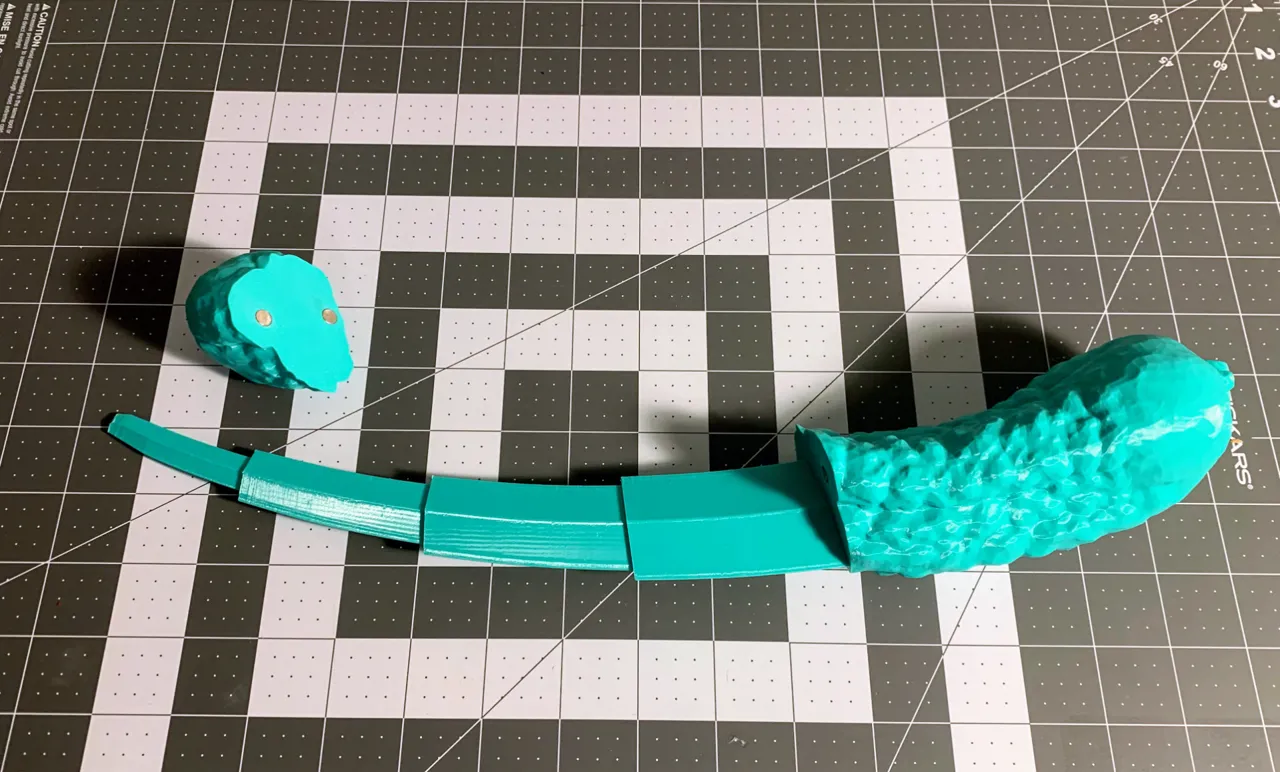 The Pickle Sickle - collapsable sword in a pickle view 3