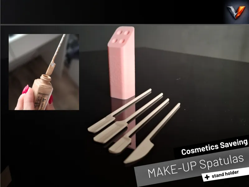 Make-Up Spatulas with Stand /  Holder
