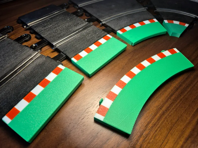 SCX Inner BORDER curve, straights curbs Scalextric