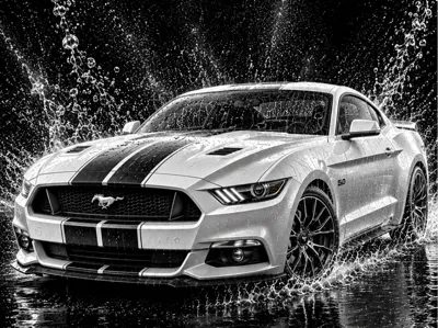 Car Ford Mustang / Wall Deco / EASY PRINT