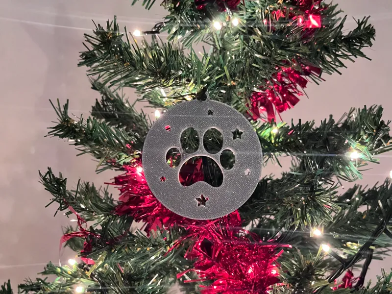 Christmans Dog Paw Decoration 