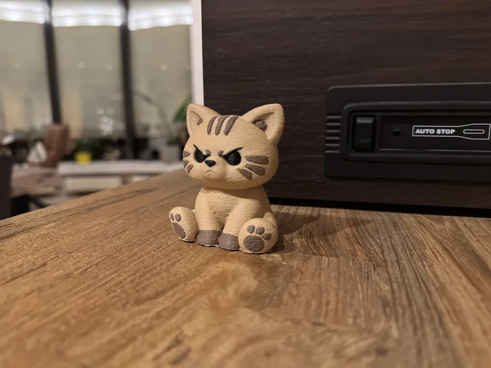 Grumpy Whiskers – Cozy Cat Collection - Free 3D Print Model - MakerWorld