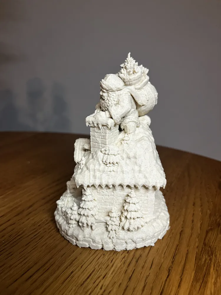 Festive Santa Claus Roof Scene - High Detail Decor - Free 3D Print ...
