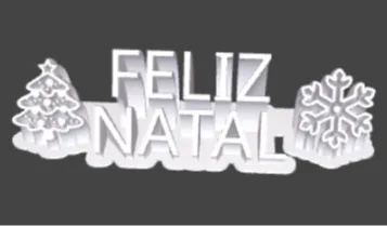 Noël en 3D – Feliz Natal avec sapin et flocon