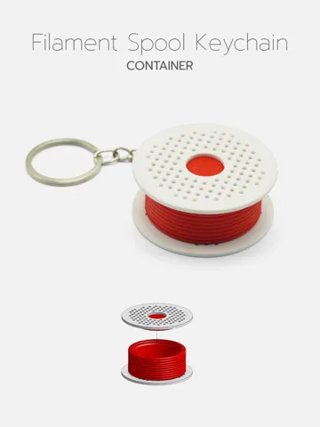 Llavero: Filament Spool Container Keychain — vista de referencia 2