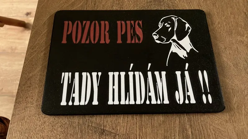 POZOR PES NEMECKY OHAR