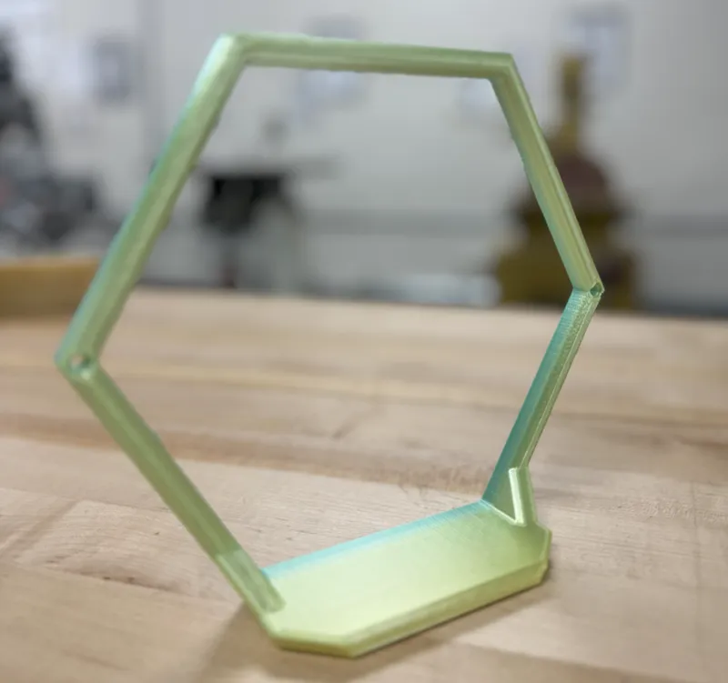 Hexagon Display wall smaller shelf remix
