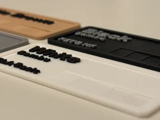 Filament Swatches - Text editable and easy align