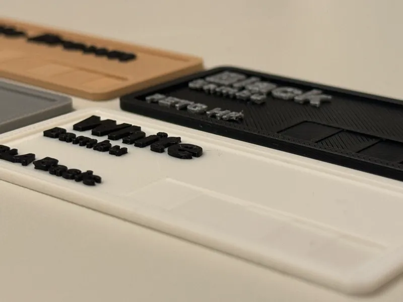 Filament Swatches - Text editable and easy align
