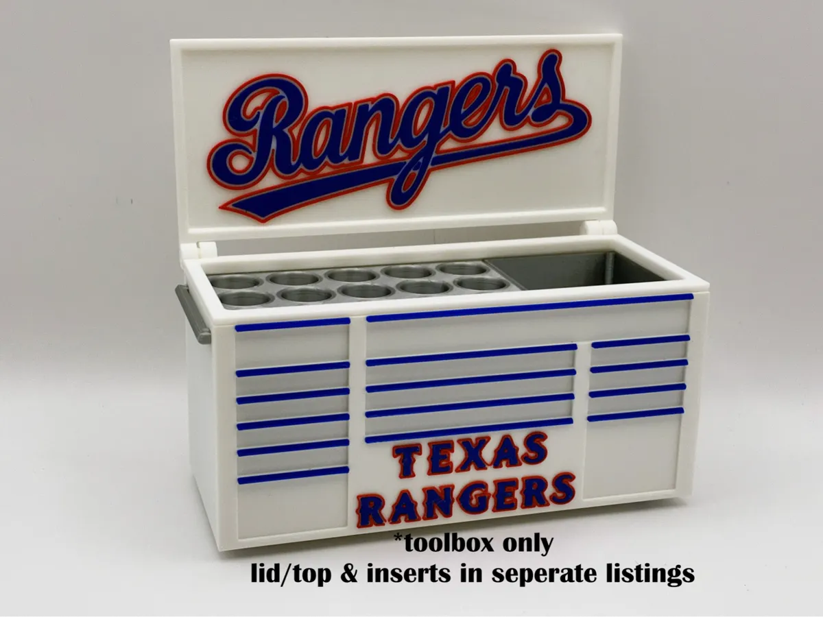 Texas Rangers Baseball toolbox desk organizer pen - Free 3D Print Model ...