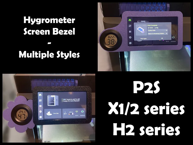 Hygrometer Screen Bezel - P2S, X1 X2 & H2 Series 