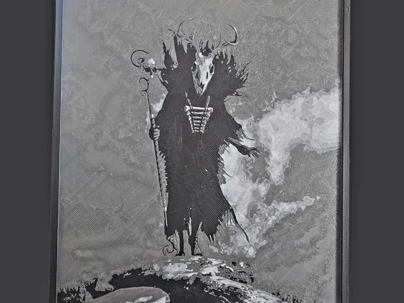 Wendigo Hueforge Plaque