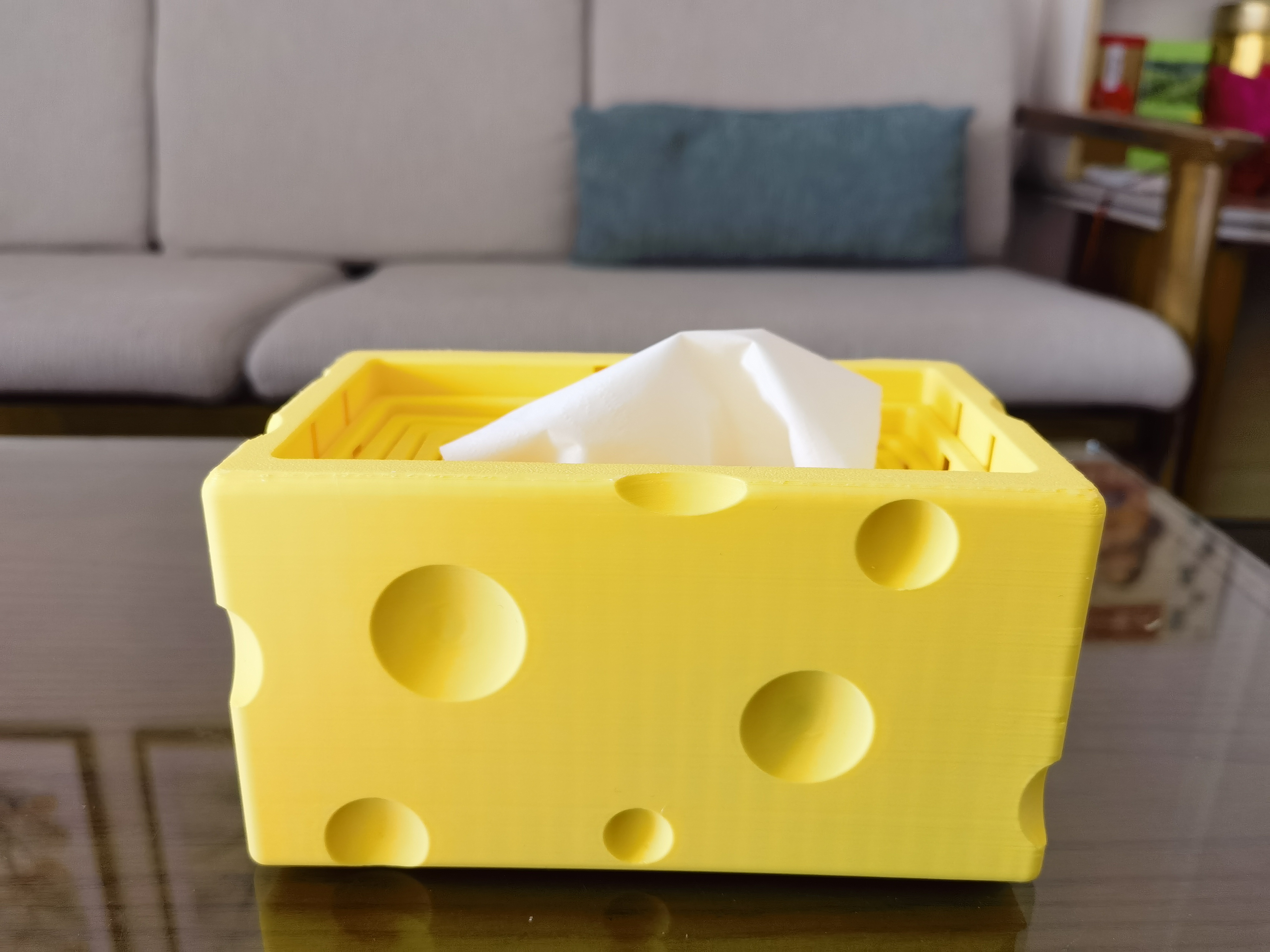 Miniatura 1 do modelo 3D 下沉式奶酪纸巾盒（A1mini可打）