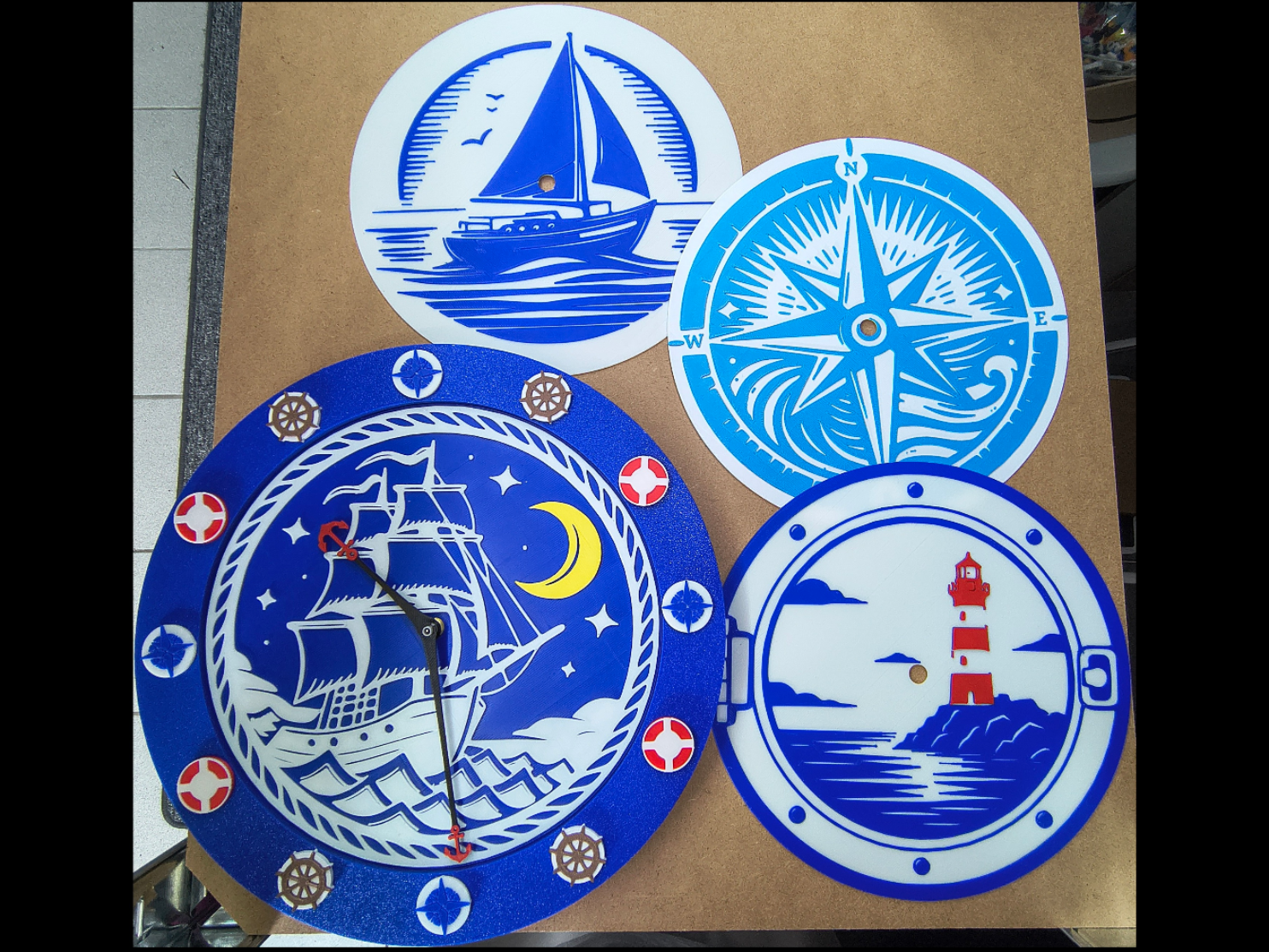 wall clock modular nautical set