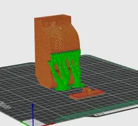 Supported 0.28mm layer, 2 walls, 15% Gyroid infill