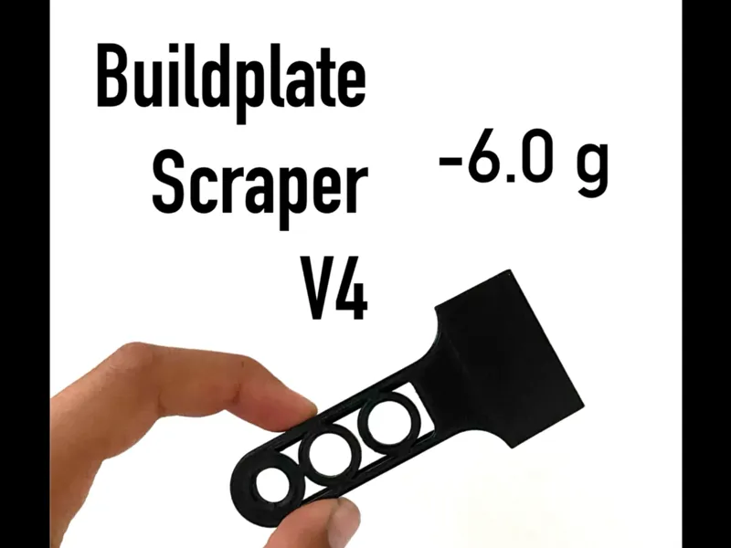 Buildplate scraper / bed scraper V4 ~6g