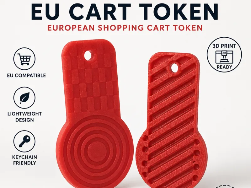 shopping cart token keychain - lightweight coin UE