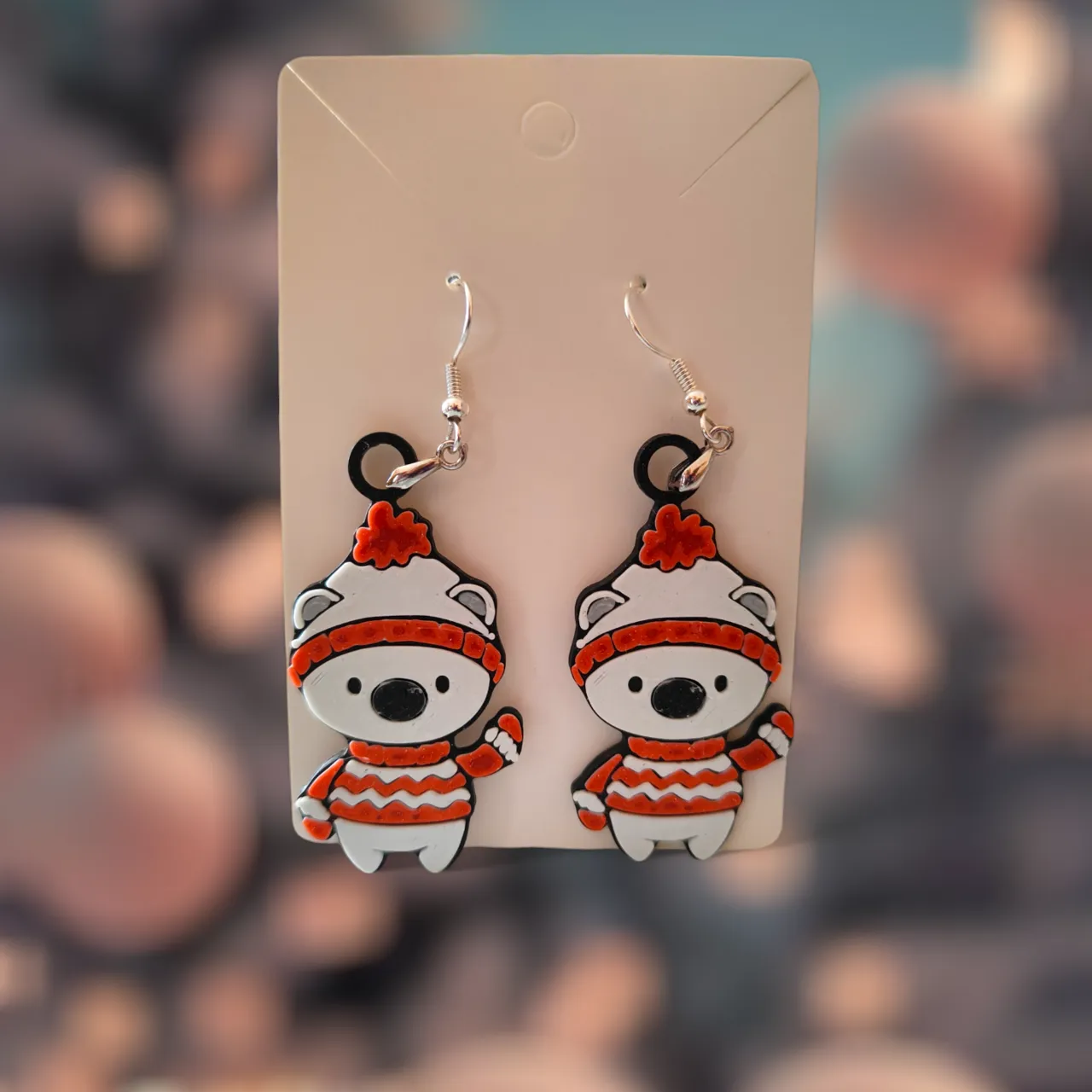 Cute Polar Bear - Earrings and Necklace view 3
