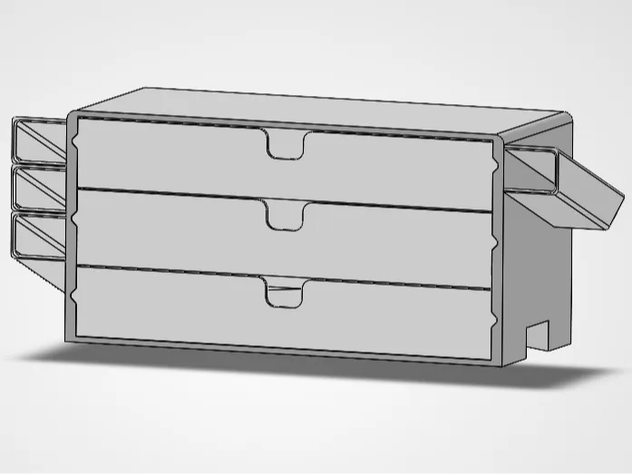 Billdschirm Box mit Schubladen 