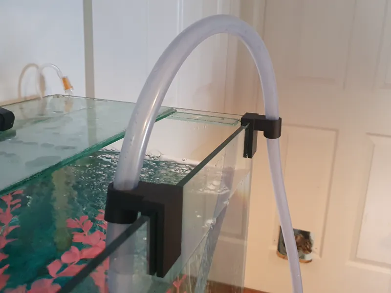 Fish Tank Aquarium Drain Hose OD16mm 6mmGlass Clip