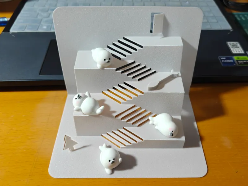 一个实验：折纸楼梯 - 纸艺与3D打印的结合