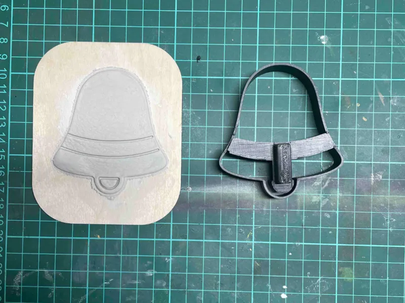 Christmas cookie cutter or clay bell